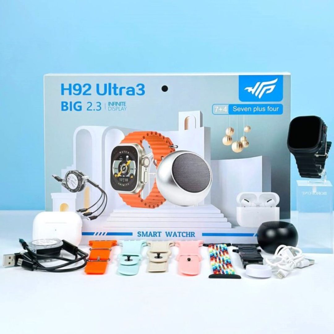 Pack 7+4 montre intelligente avec écouteurs et accessoires en bonus